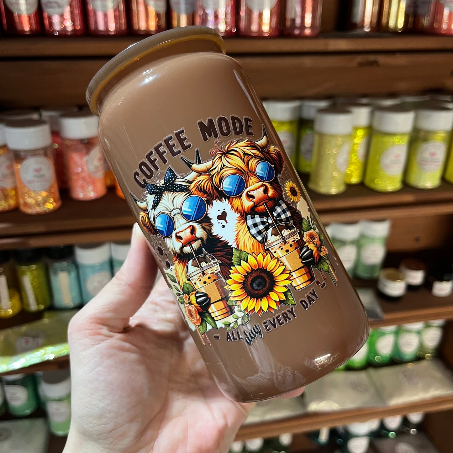 Milk Chocolate Glass Can