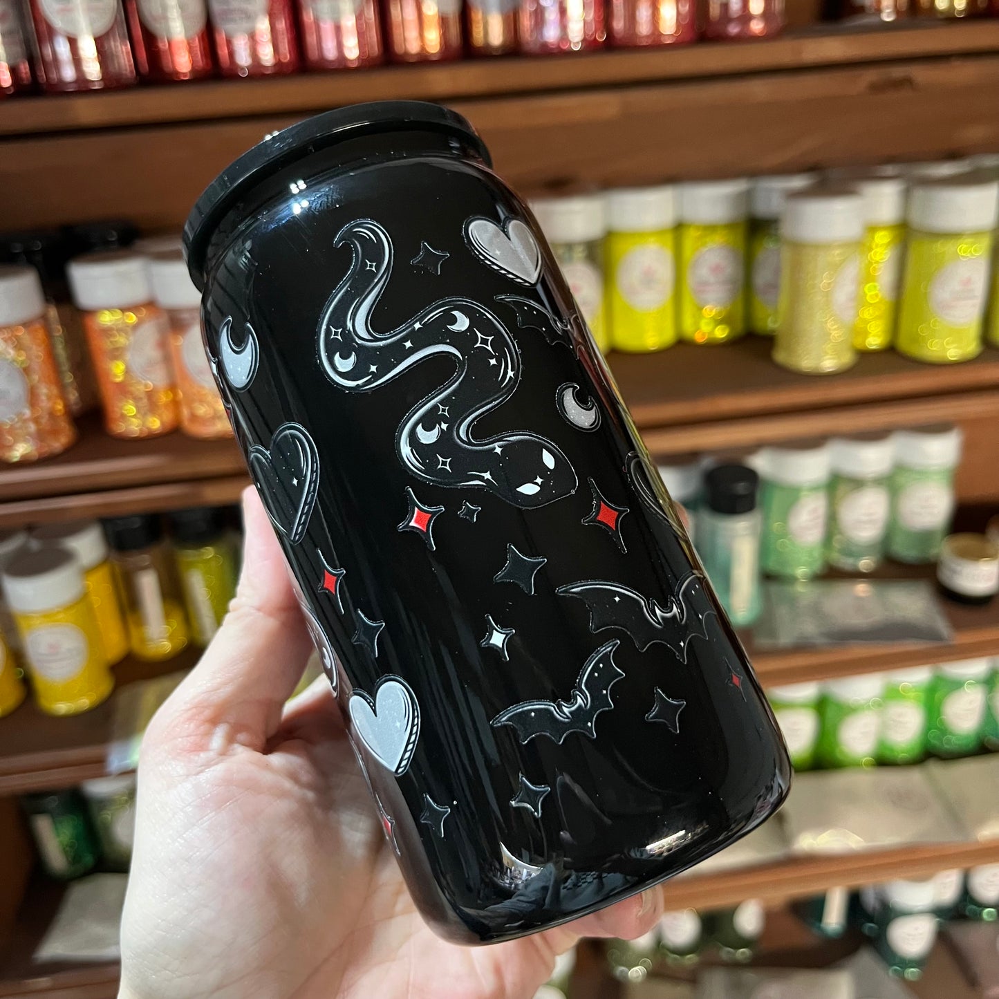 Black Glass Can