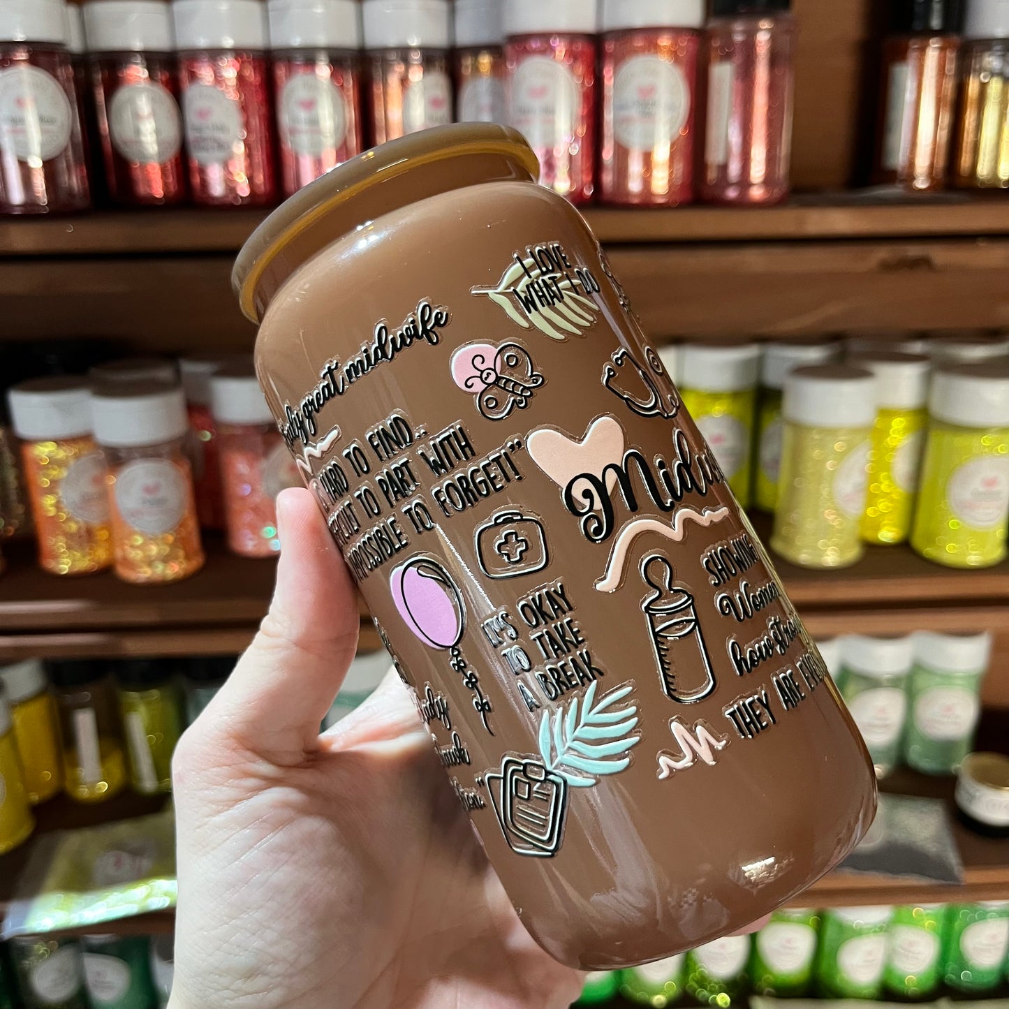 Milk Chocolate Glass Can