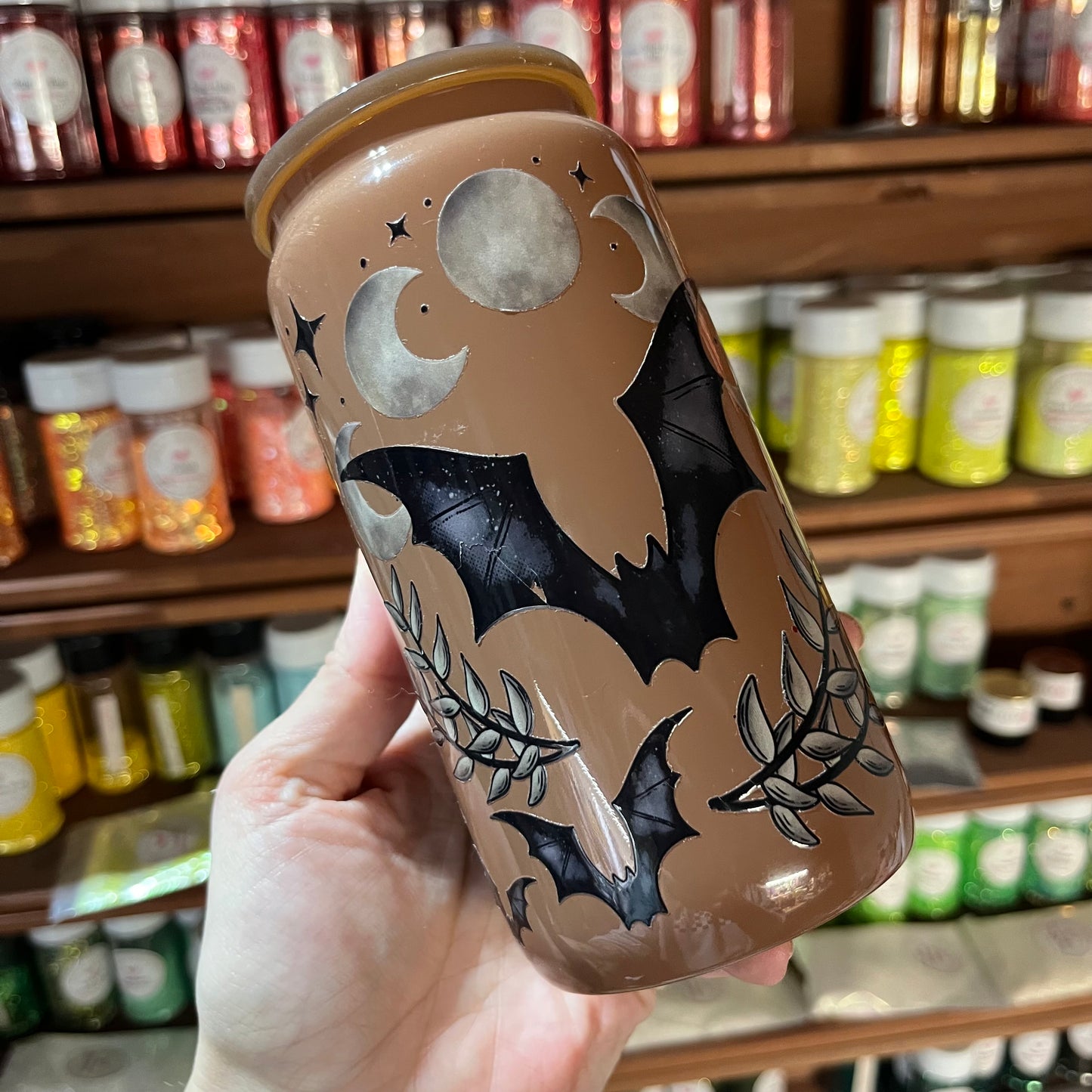 Milk Chocolate Glass Can