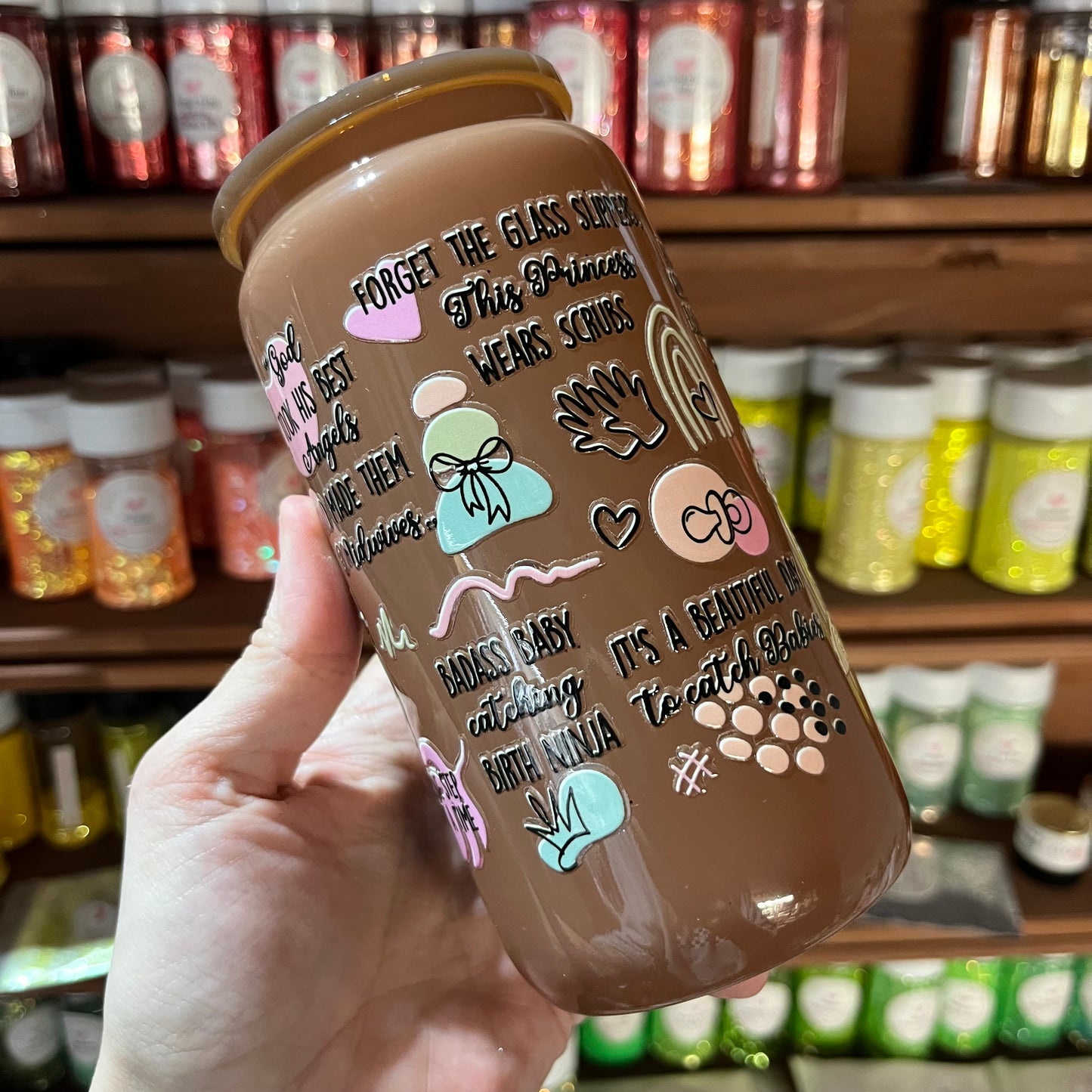 Milk Chocolate Glass Can