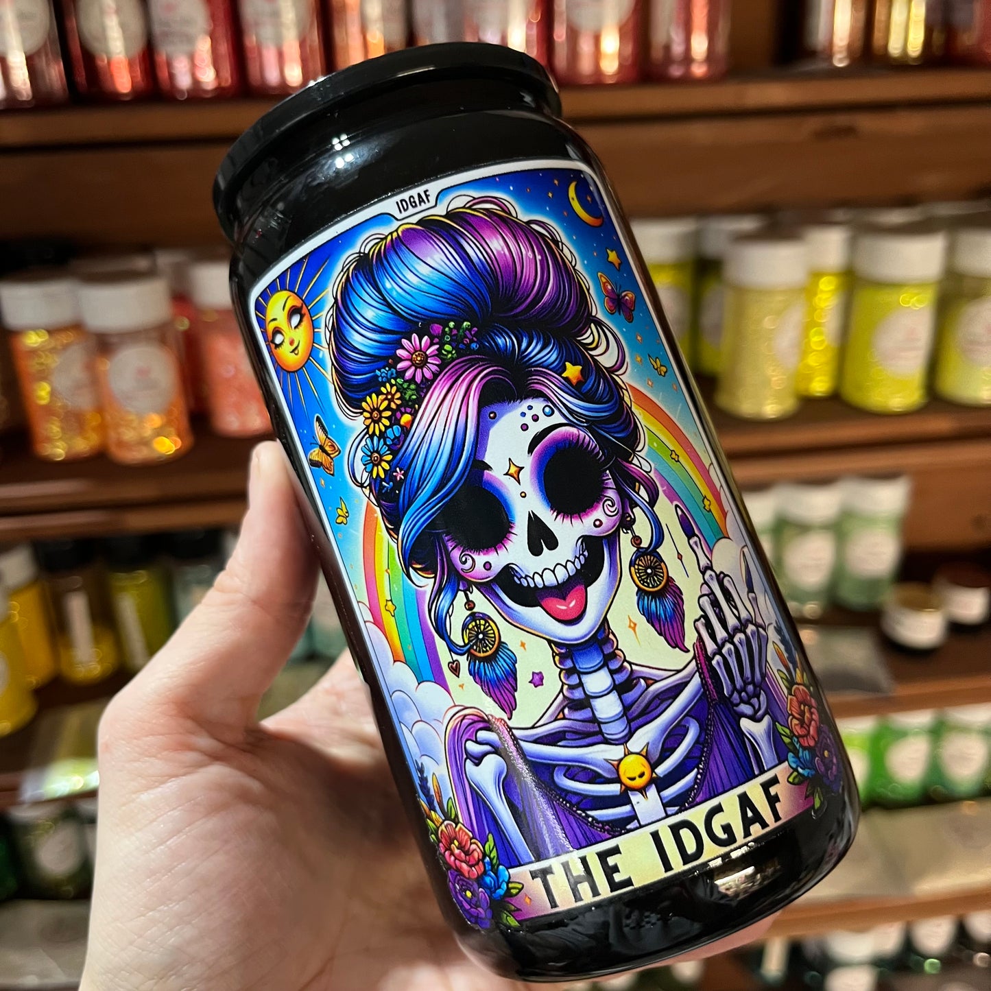 Black Glass Can