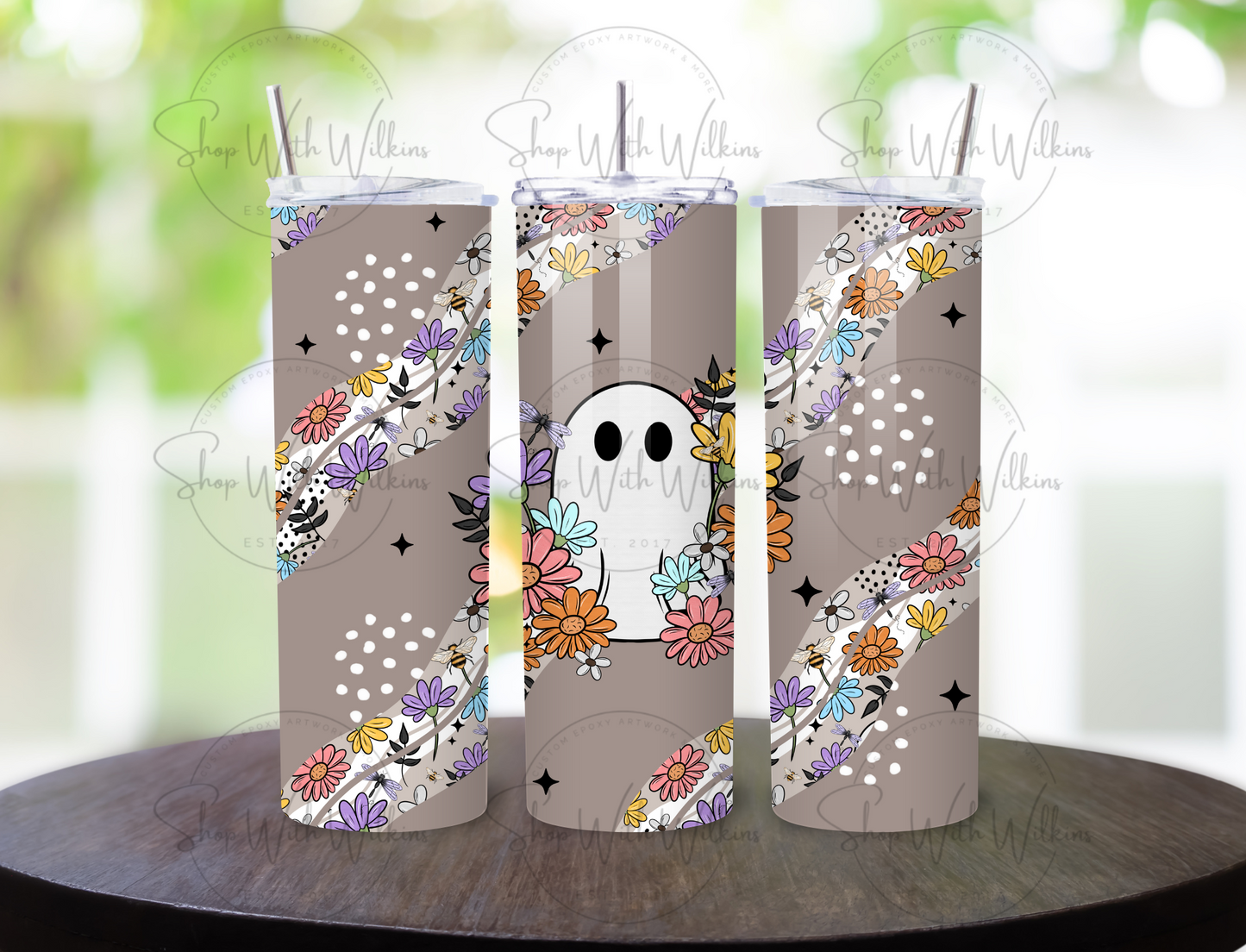 Wavy Floral Ghost