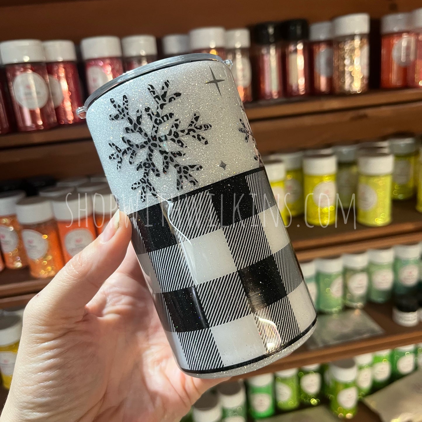 BW Plaid and Snowflakes