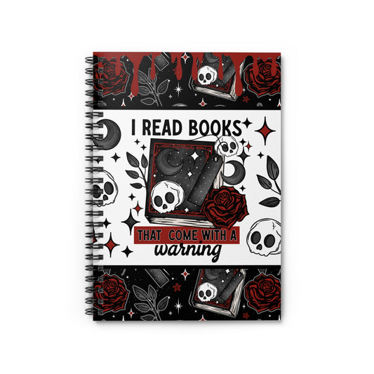 Book Warning Spiral Notebook
