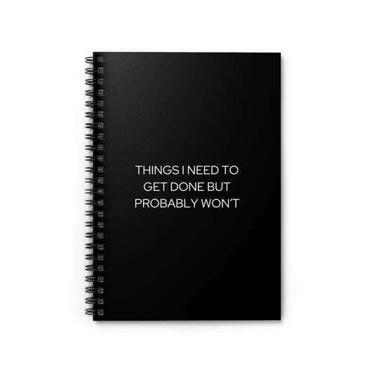 Procrastinate Spiral Notebook