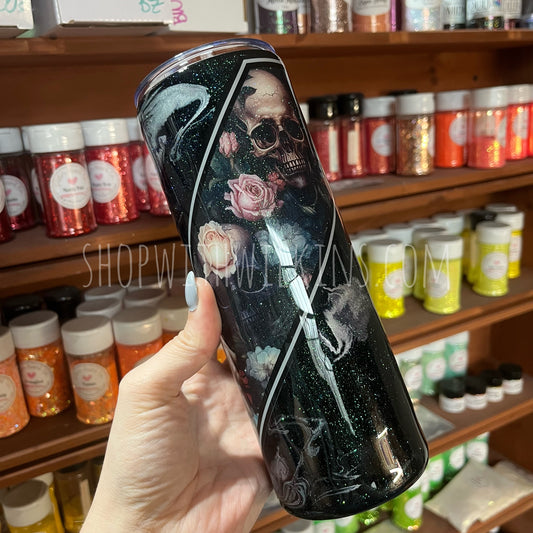 Dark Floral Skulls