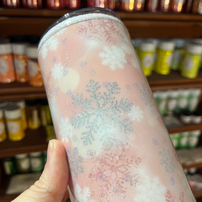 Pastel Pink Snowflakes