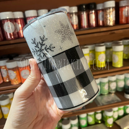 BW Plaid and Snowflakes