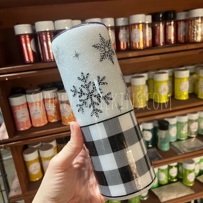 BW Plaid and Snowflakes