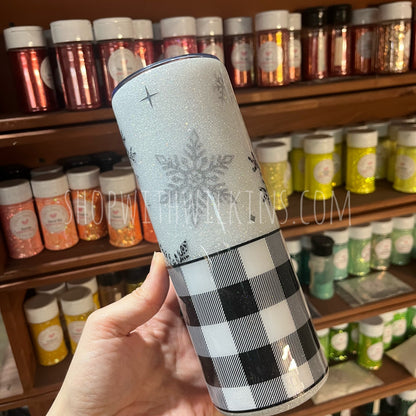 BW Plaid and Snowflakes