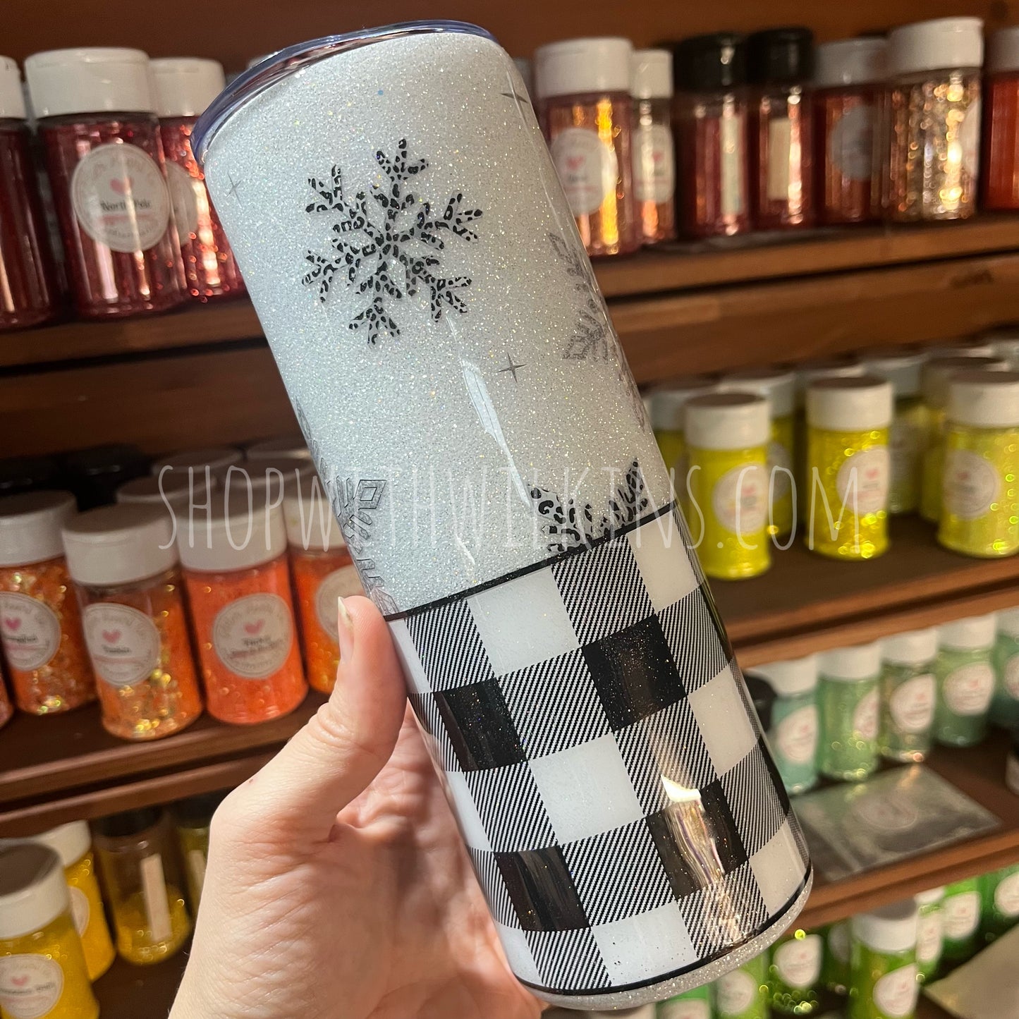 BW Plaid and Snowflakes