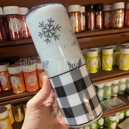 BW Plaid and Snowflakes