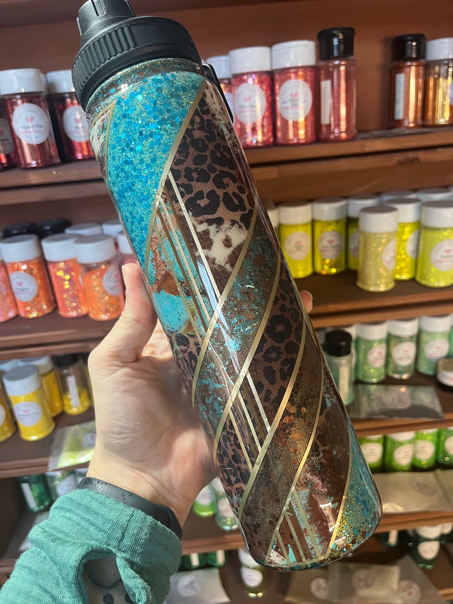 Brown & Turquoise