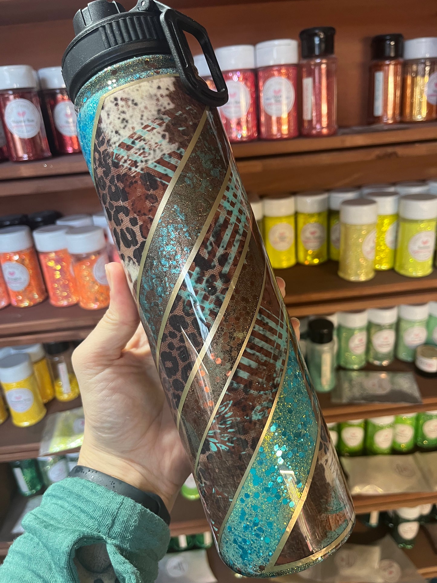 Brown & Turquoise