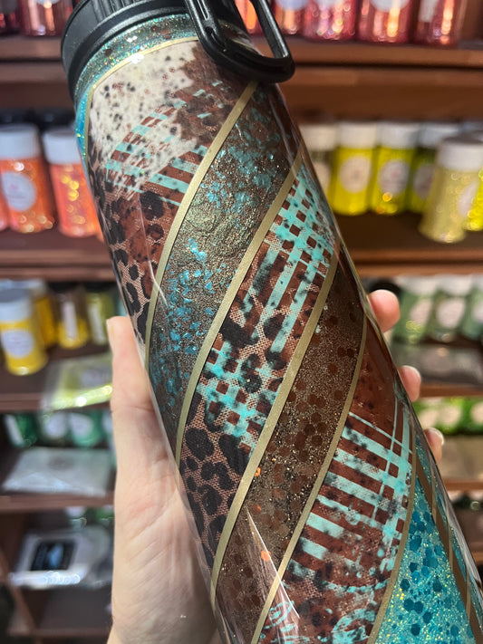 Brown & Turquoise