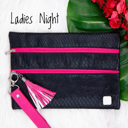 Versi Clutch Double Zipper Bag - Fireside